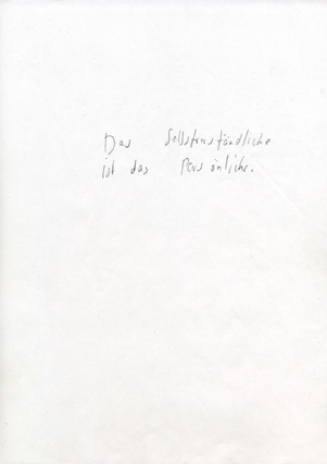 033 – Das Selbstverständliche ist das Persönliche