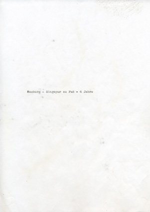 012 – Hamburg - Singapur zu Fuß